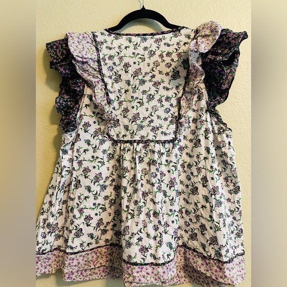 NWOT Carolina Belle Women’s Floral Ruffle Blouse in size L - Picture 8 of 11